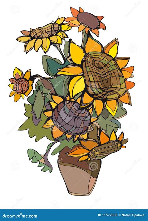 Sunflower Stock Vector Illustration Of Sunflower Bunch 11572008