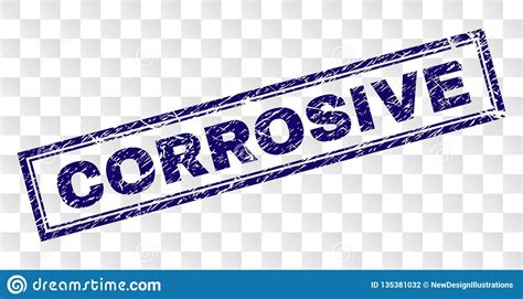 Scratched CORROSIVE Rectangle Stamp Stock Vector Illustration Of