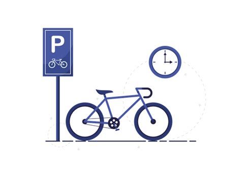 Bicycles Parking Stand Illustration Pack 6 Vehicle Illustrations