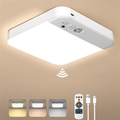 Lineway Rechargeable Motion Sensor Ceiling Light Wireless Closet Light