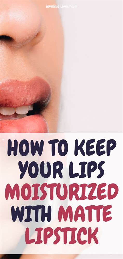 How To Keep Lips Moisturized With Matte Lipstick Diy Matte Lipstick Clear Skin Tips Moisturizer