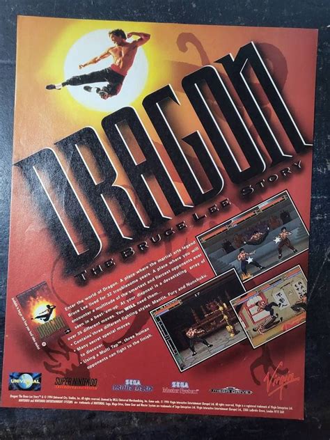 Dragon The Bruce Lee Story Retro SNES Master System Sega Game Gear