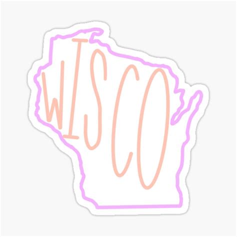 Wisco Outline Sticker For Sale By Sallyglynn Redbubble