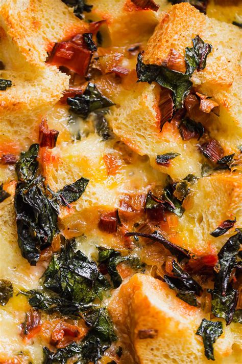 Vegetarian Breakfast Strata Overnight Strata Recipe A Beautiful Plate