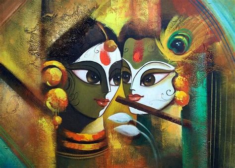 Radha Krishna Love Painting By Vishal Gurjar Fine Art America