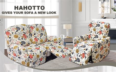 Hahotto 6 Pieces Recliner Sofa Covers Couch Covers For 2 Seats Sofa