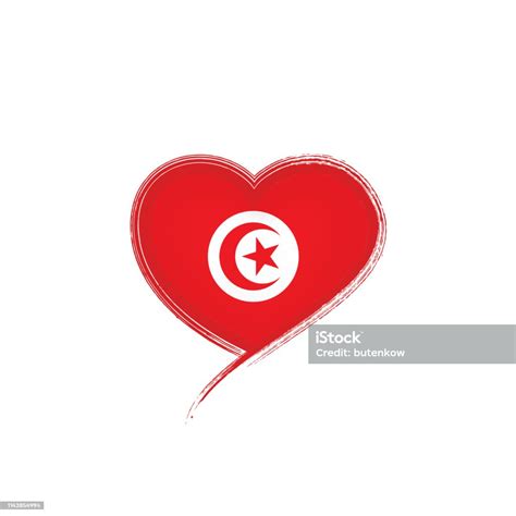 Tunisia Flag Vector Illustration On A White Background Stock