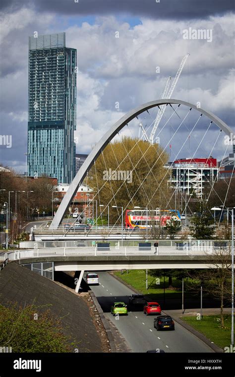 Hulme Arch Frames The Skyline And Beetham Tower South Manchester