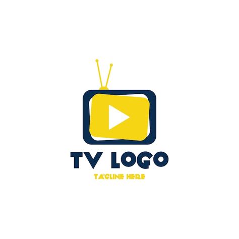 Vector de plantilla de diseño de logotipo de tv Vector Premium