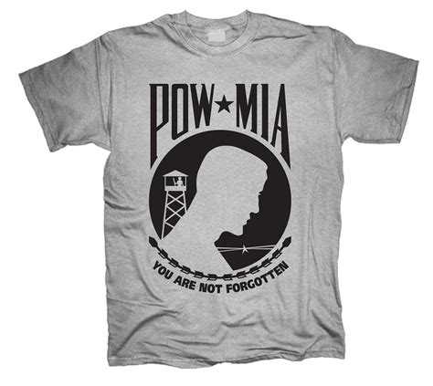 Patriotic POW/MIA T-Shirt (Gray) - National POW/MIA Memorial & Museum