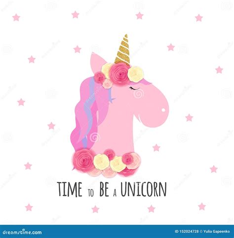 Hora De Ser Un Unicornio Ilustraci n Del Vector Ilustración del Vector