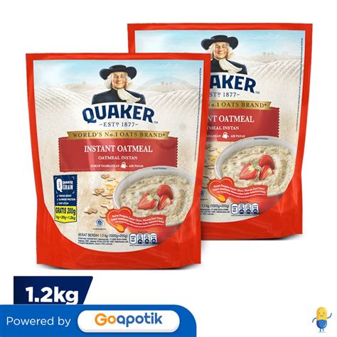 Quaker Instant Oatmeal Pack 1000 200 Gram Twin Pack Asv14073801170000 Kegunaan Efek