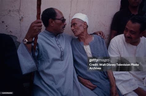 Egyptian President Anwar Sadat appearing in the ABC News tv special ...