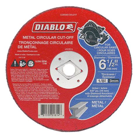 Diablo 6 12 Inch X 18 Inch X 58 Inch Cut Off Circular Saw Wheeldisc