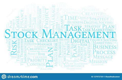 Stock Management Word Cloud Made With Text Only Stock Illustration