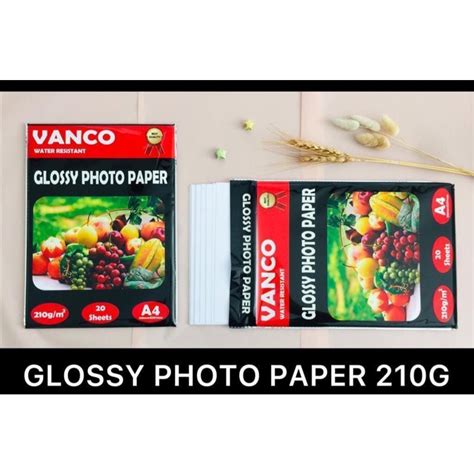 Jual Vanco Glossy Photo Paper Kertas Foto Glossy A Tebal Gram