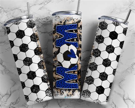 Soccer Mom Tumbler Wrap PNG Blue Team Colors Sublimation Etsy