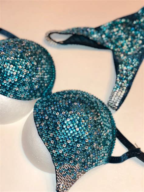 Ifbb Npc Wfbb Competition Crystal Bikini Suit Figure Posing Etsy