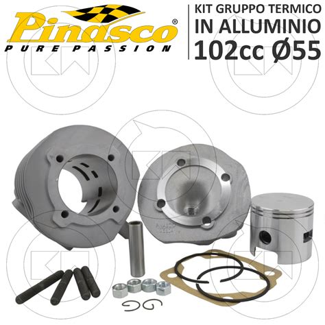 Set Änderung Zylinder Aluminium PINASCO 102cc Ø55 Für VESPA 50 Special