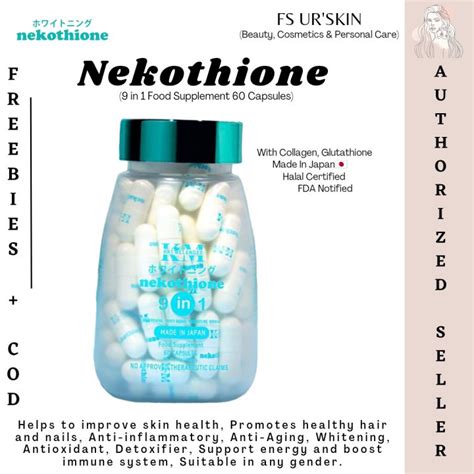 Nekothione 9 In 1 Glutathione By Kat Melendez Neko Gluta 60 Capsules