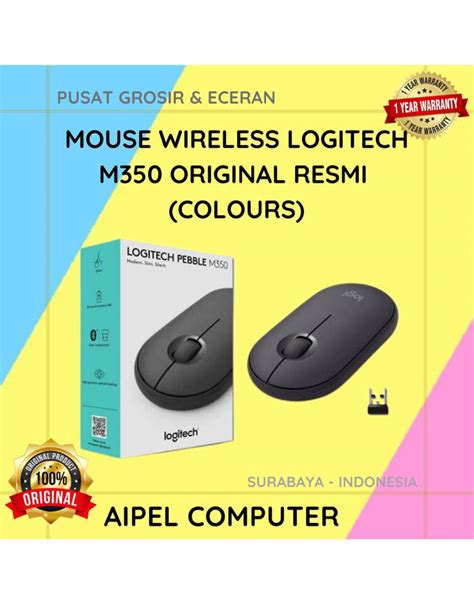 M350 Mouse Wireless Logitech M350 Original Resmi Colours Swalayan Komputer