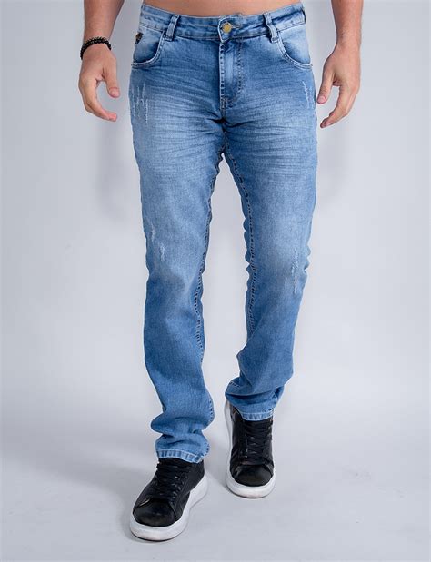 Cal A Jeans Atacado Reta Reta Masculina Revanche Josu Azul Roupas