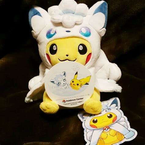 アローラロコン ポンチョ ピカチュウ ぬいぐるみ ポケモンセンター コースター ショッパー付きポケットモンスター｜売買されたオークション