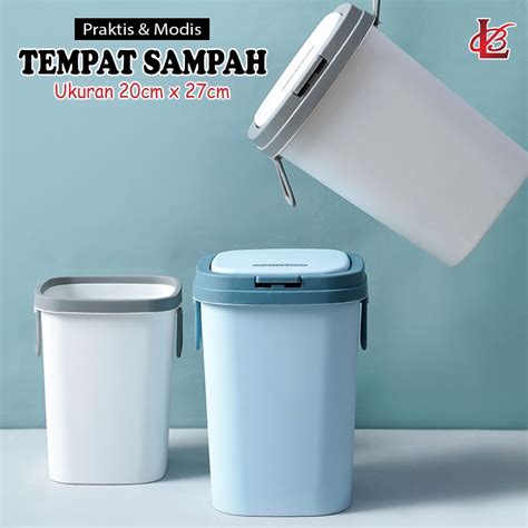 Jual Tong Sampah Kotak Keranjang Sampah Plastik Dengan Penutup