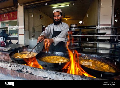 Chicken Karahi Cooking At A Restaurant In Islamabad Pakistan Stock