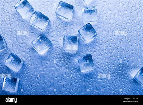 Ice Cubes Aqua Stock Photo Alamy