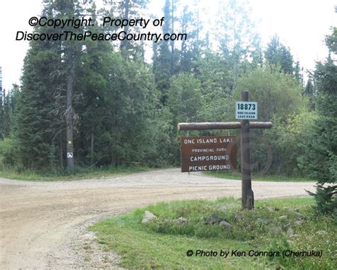 One Island Lake Provincial Park Bc Welcome Sign