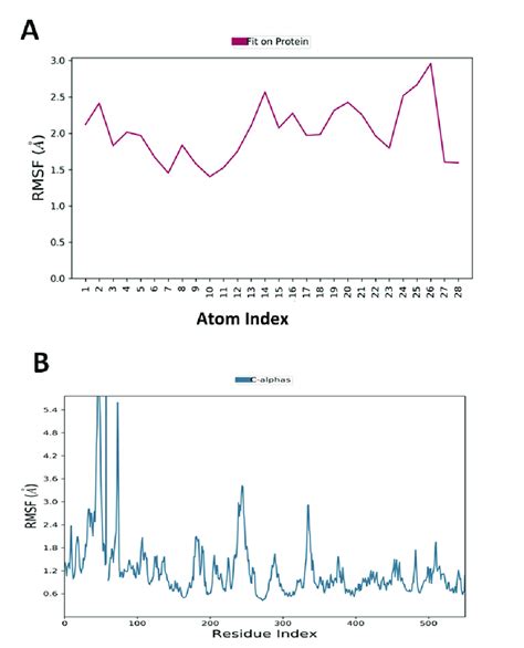 The Root Mean Square Fluctuation During The 100 Ns Timeframe Of The MD