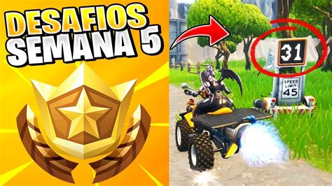 Como Completar Todos Los DesafÍos De La Semana 5 En Fortnite Radares Y Círculos Llameantes