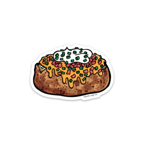 The Loaded Baked Potato Sticker | Food stickers, Food, Banana sticker