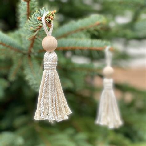 Macrame Tassel Christmas Tree Decorations Handmade Christmas Etsy Sweden