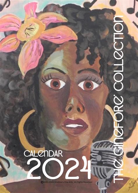 Black Girl 2024 Wall Calendar African American Women Planner Office