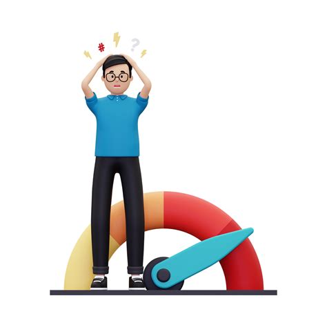 3d Man Is Under A Lot Of Stress Illustration 10872295 Png