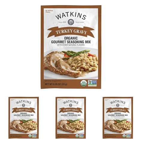 Watkins Organic Turkey Gravy Gourmet Seasoning Mix 0 85 Oz 1 Count Pack Of 4