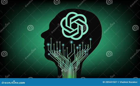 Human Head With Chatgpt Artificial Intelligence Program Logo Openai