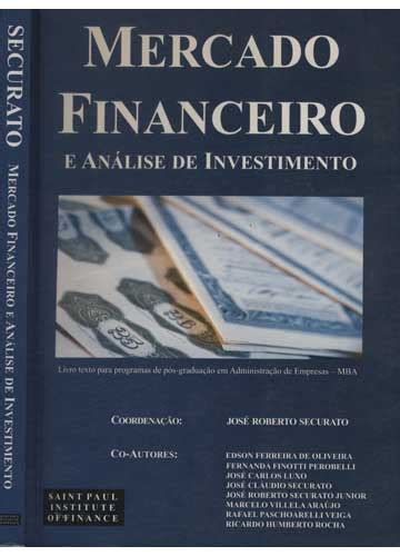 Sebo Do Messias Livro Mercado Financeiro E Análise De Investimento