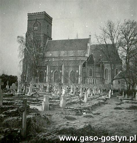 Kościół plebania i pałac GaSo archiwalne zdjęcia Gostynia