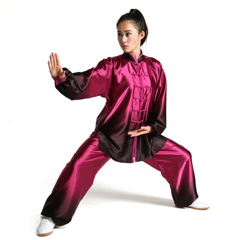 Buy Long Sleeve Tai Chi Clothing Gradient Color Kungfu