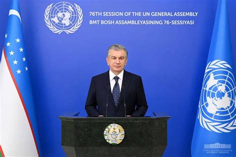 Speech by President Shavkat Mirziyoyev at the 76th session of the ...