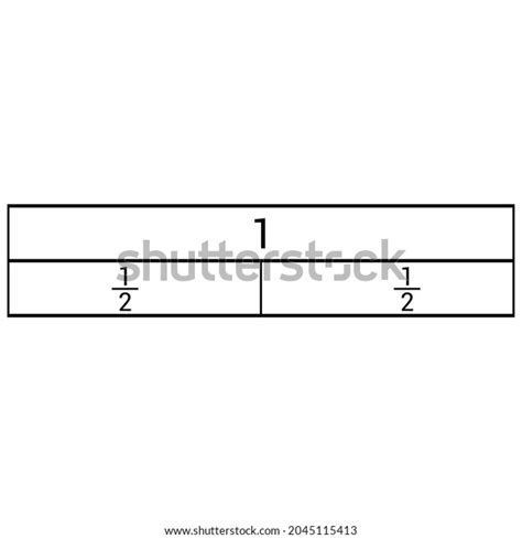 Equivalent Fractions Chart Mathematics Stock Vector Royalty Free