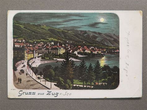 ZUG GRUSS AUS ZUG A SEE LITHO 1897 Kaufen Auf Ricardo