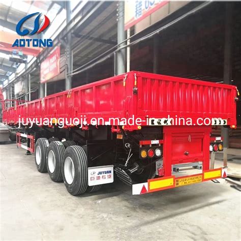 Side Wall Axles T Flatbed Semi Trailer Truck Cargo Carrier Trailers