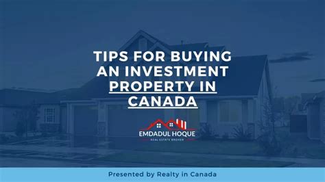 Ppt Tips For Buying An Investment Property In Canada Powerpoint