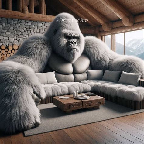 Giant Gorilla Sectional Sofa Adding Character Coziness To Large Spaces