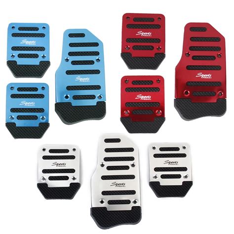 Pcs Non Slip Racing Sport Manual Car Truck Pedals Pad Cover Set Blue