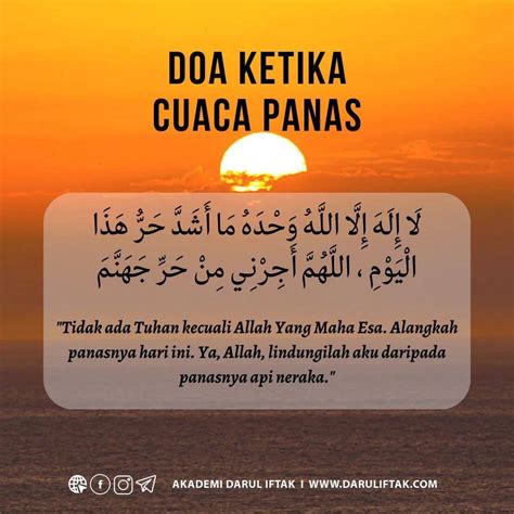 Doa Ketika Cuaca Panas PENGEDAR SHAKLEE PULAU PINANG